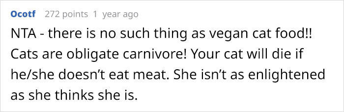 Vegan Stepdaughter Makes A Scene After Parents Refuse To Change Their Cat's Diet To Vegan Vegan Stepdaughter Makes A Scene After Parents Refuse To Change Their Cat's Diet To Vegan