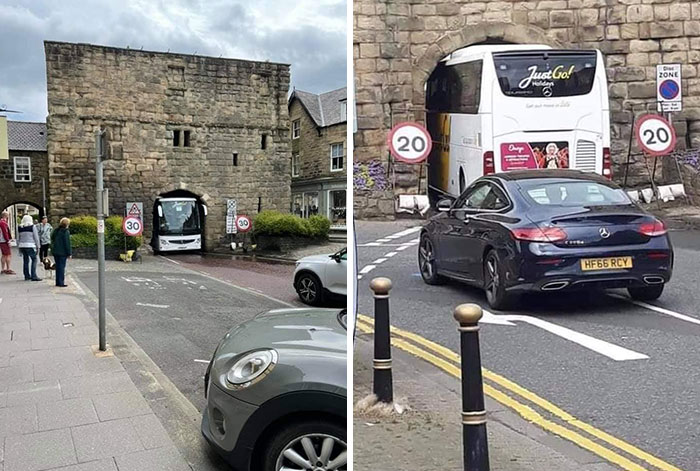 Someone Doesn’t Know His Own Size In The Historic English Town Of Alnwick