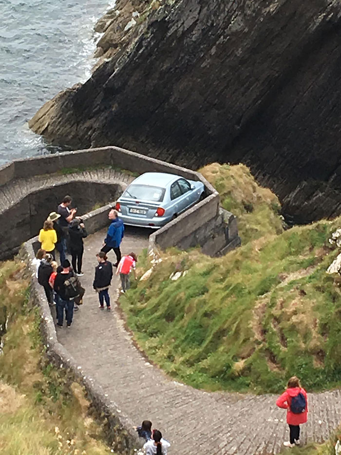 Well It’s That Time Of Year Again Where "No Passage" Sign At The Top Of The Concrete Paved Pedestrian Pathway Down To Dunquin Pier Gets Ignored