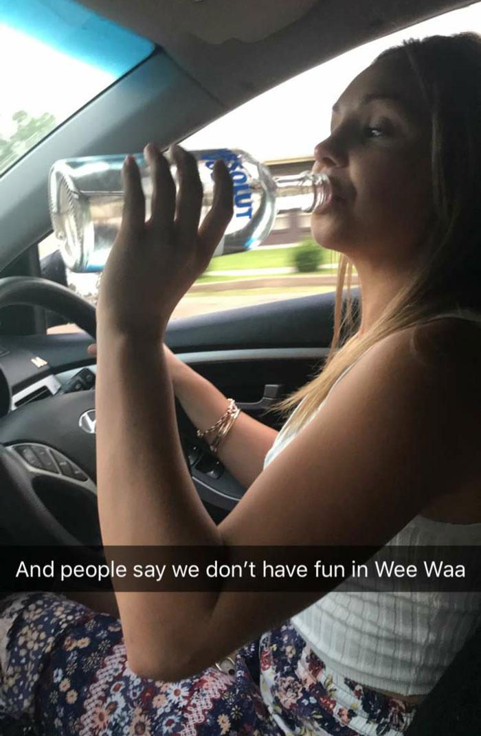 At Least She Had Her Eyes On The Road