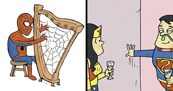 Artist Shows What Superheroes Are Doing In Their Free Time Without Saying A Word (30 New Comics)