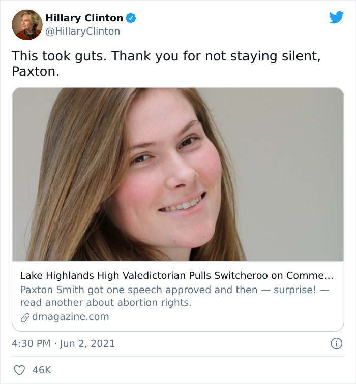 Texan Valedictorian Addresses The State's Anti-Abortion Bill After Dropping Her Approved Speech At The Last Minute Texan Valedictorian Addresses The State's Anti-Abortion Bill After Dropping Her Approved Speech At The Last Minute