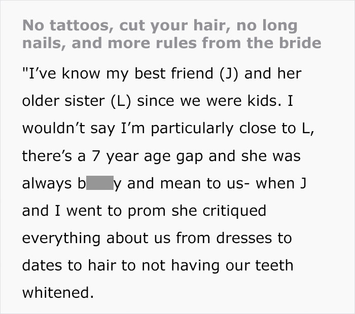 Lunatic Bride Sends Out A List Of Crazy Rules To Her Bridesmaids And People Don't Even Know What To Say Lunatic Bride Sends Out A List Of Crazy Rules To Her Bridesmaids And People Don't Even Know What To Say