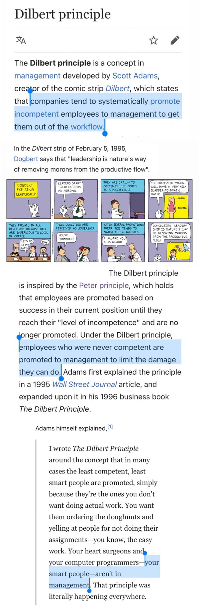 Dilbert Principle
