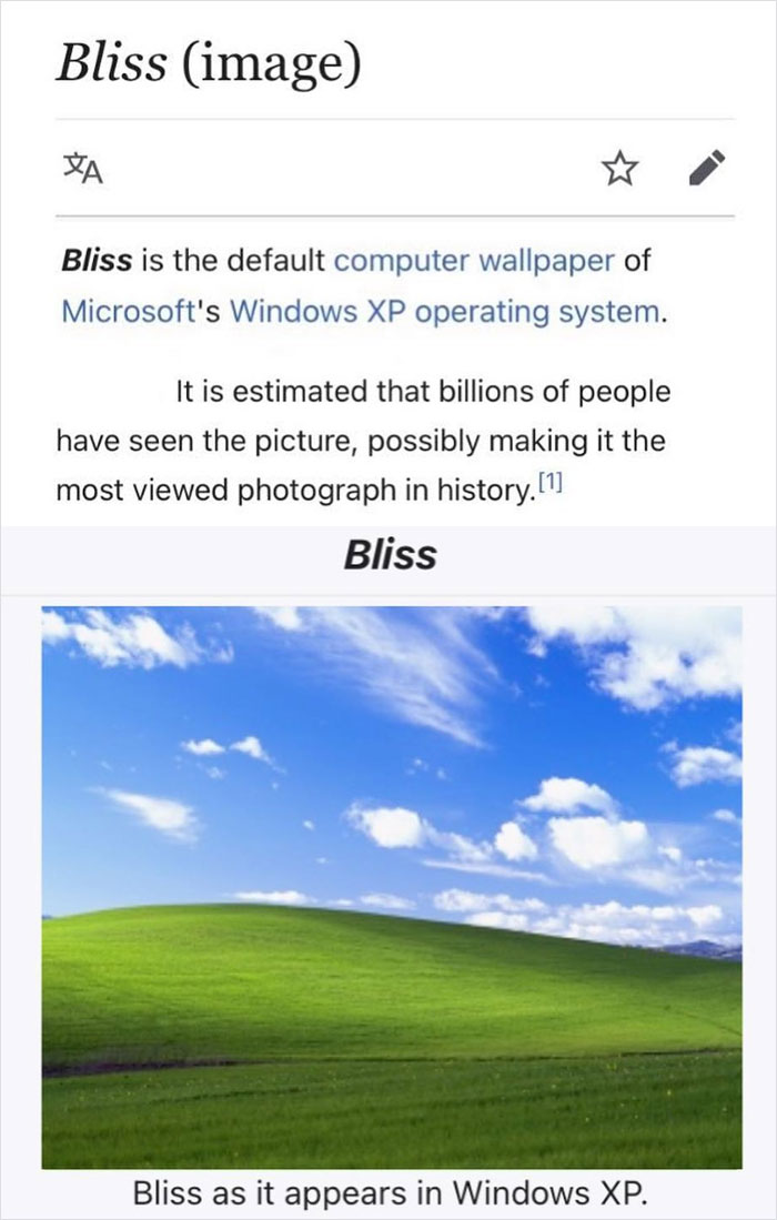 Former National Geographic Photographer Charles O'rear Took The Photo On Film While On His Way To Visit His Girlfriend, Later Selling It As A Stock Photo Titled "Bucholic Green Hills" In 1996