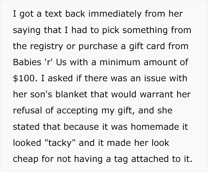 Woman Demands Guests Bring Expensive Gifts To Baby Shower, Student Refuses Because It's Expensive, Sparks Family Drama Woman Demands Guests Bring Expensive Gifts To Baby Shower, Student Refuses Because It's Expensive, Sparks Family Drama