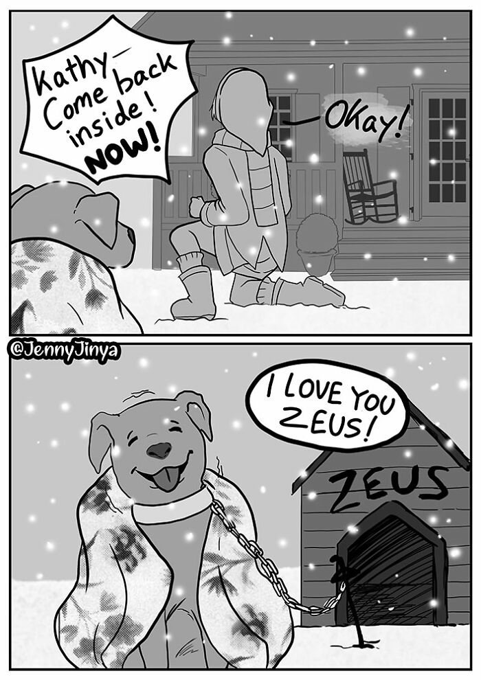 Artist Who Makes People Cry With Her Animal Comics Just Released A New Tragic One About A Freezing Dog Artist Who Makes People Cry With Her Animal Comics Just Released A New Tragic One About A Freezing Dog