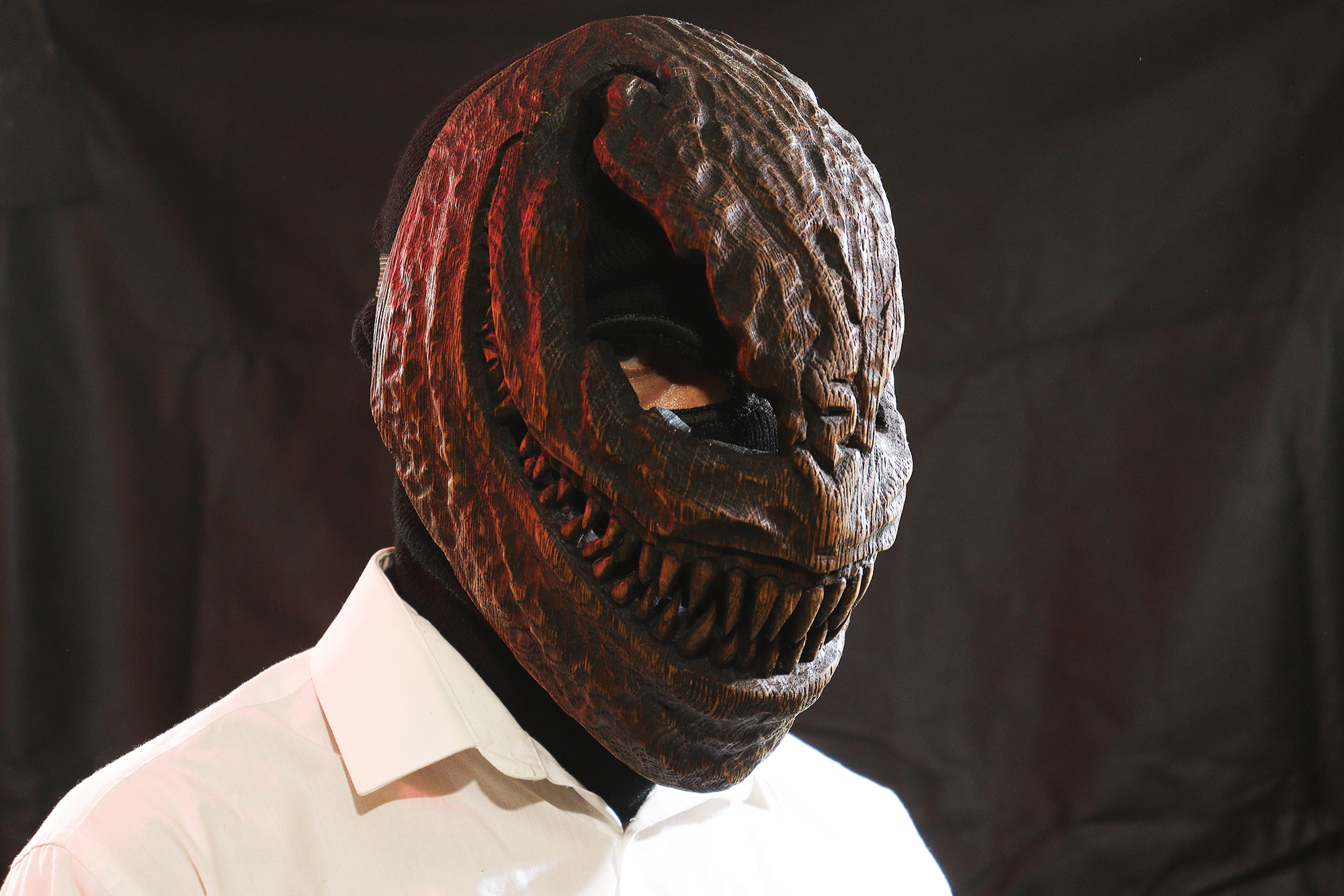 Venom Wooden Mask | Wood Carving