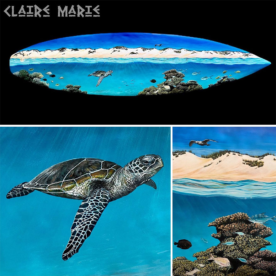 I Save Old Surfboards From Landfills And Give Them A Second Life As A Piece Of Art