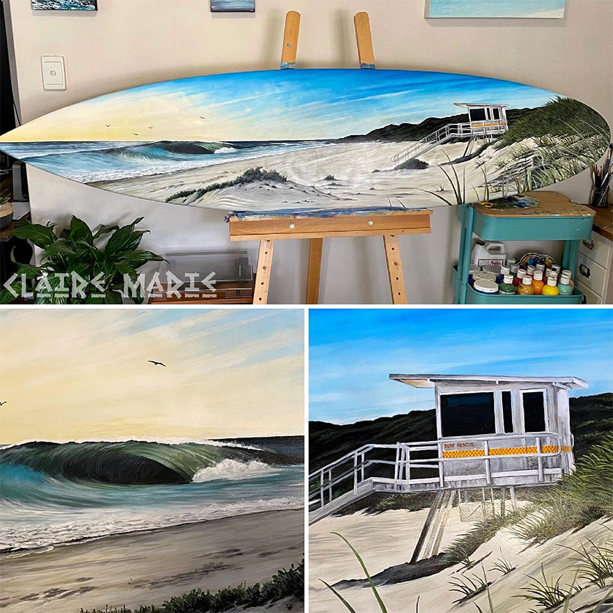 I Save Old Surfboards From Landfills And Give Them A Second Life As A Piece Of Art