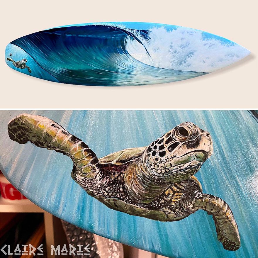 I Save Old Surfboards From Landfills And Give Them A Second Life As A Piece Of Art