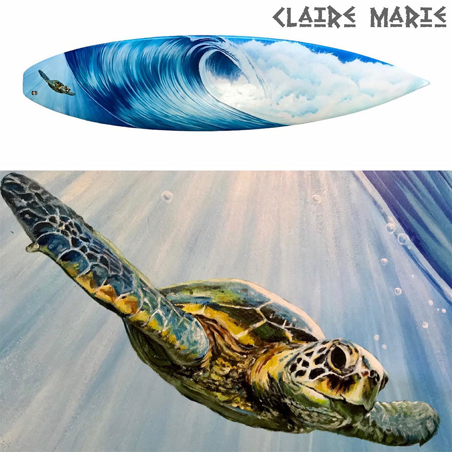 I Save Old Surfboards From Landfills And Give Them A Second Life As A Piece Of Art