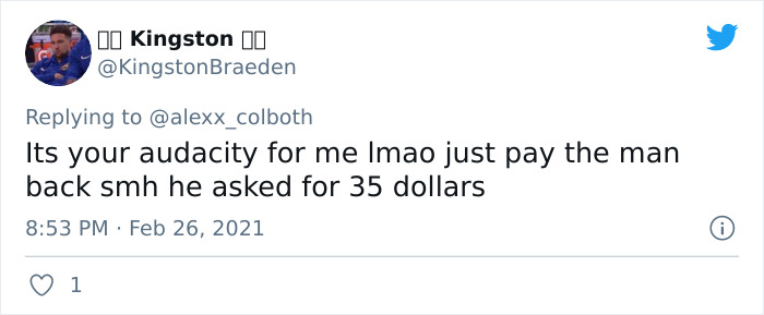 Guy Demands His Date Return $35 After It Didn't Lead To Anything More Guy Demands His Date Return $35 After It Didn't Lead To Anything More