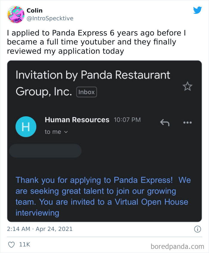 Application Was So Good, Took Them 6 Years To Read It!