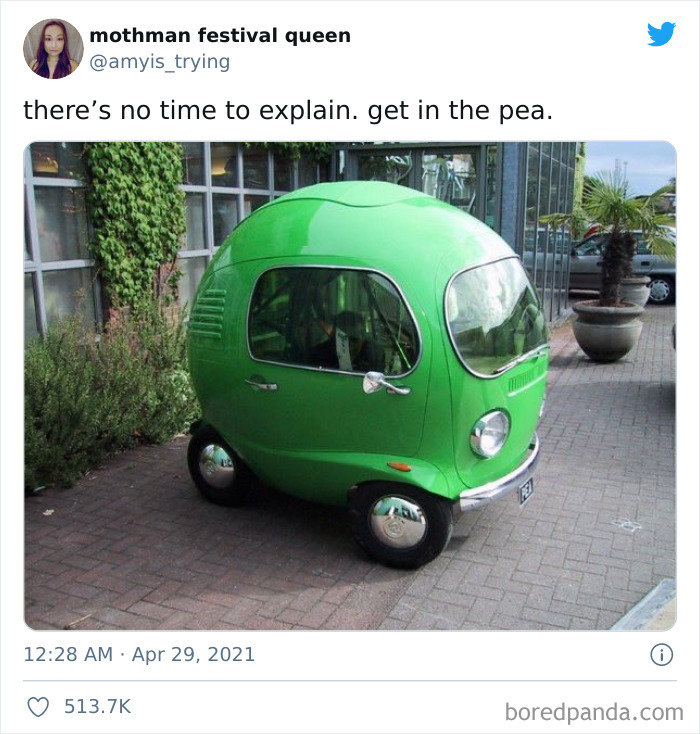 There's No Time To Explain. Get In The Pea