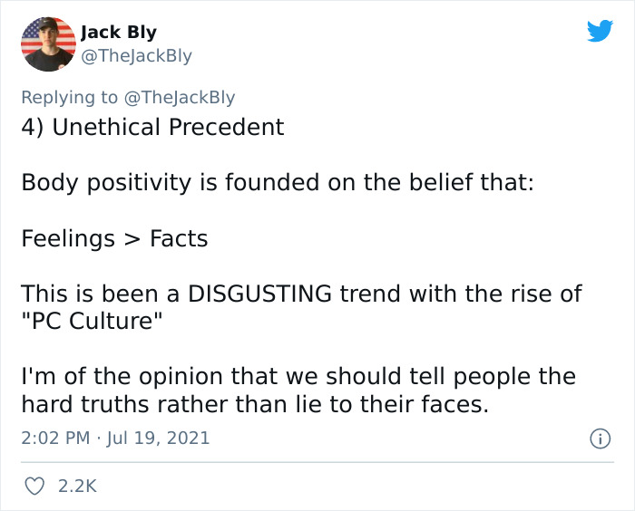 "5 Reasons 'Body Positivity' Is Evil" - Guy Starts A Discussion About The Toxicity Of The Body Positivity Movement