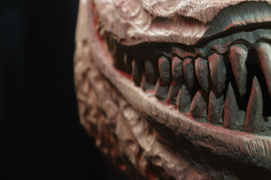 Venom Wooden Mask | Wood Carving Venom Wooden Mask | Wood Carving