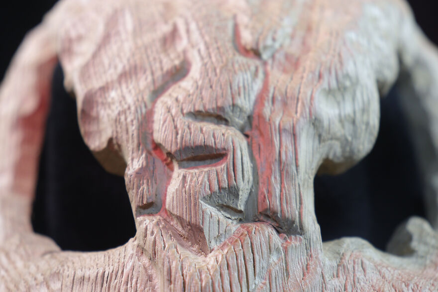 Venom Wooden Mask | Wood Carving Venom Wooden Mask | Wood Carving