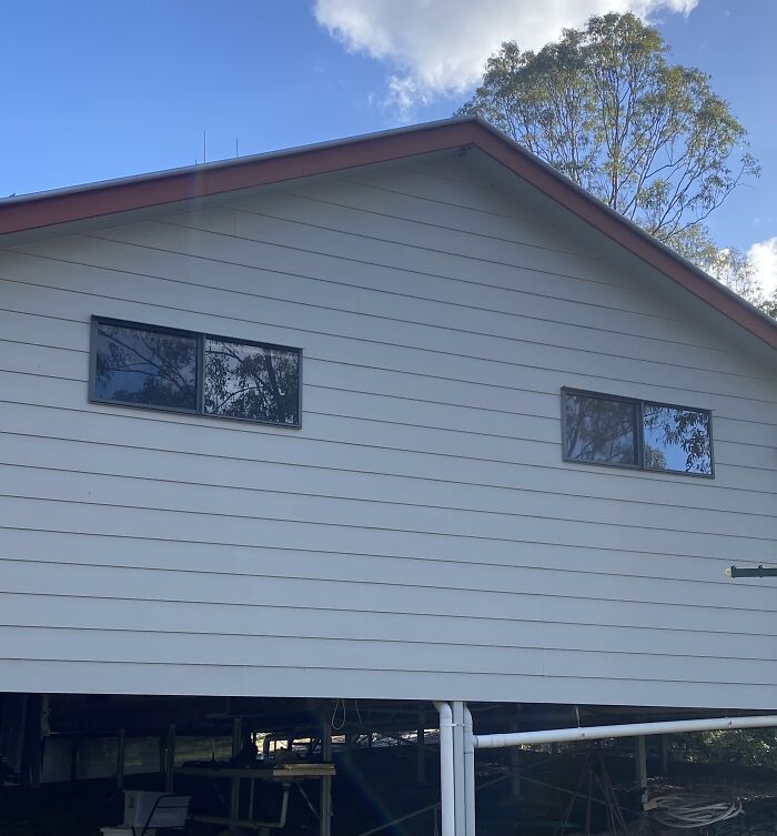 My Husband Wanted To Draw A Smile On The Side Of Our House