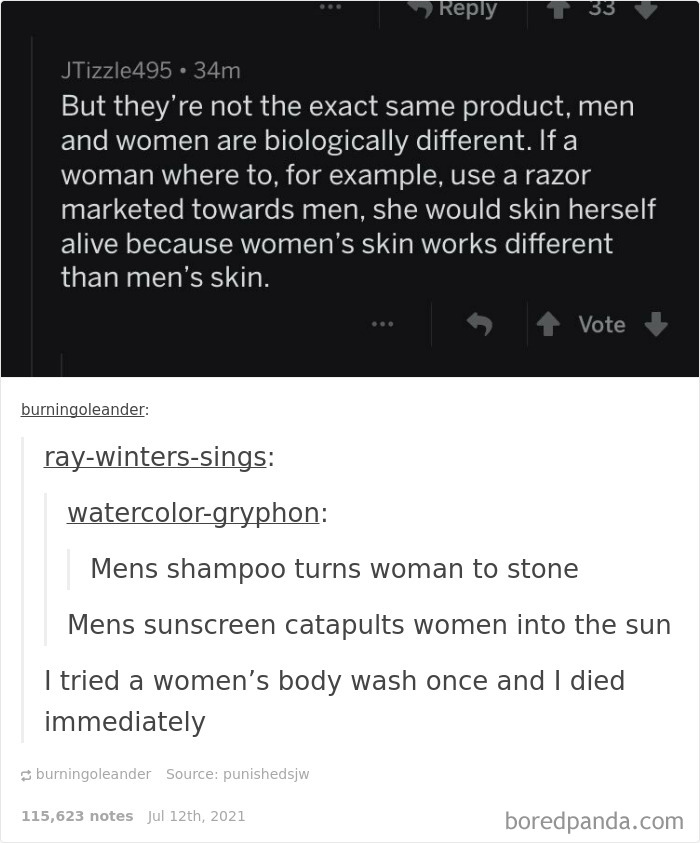 A Man's Razor Will Cut A Woman's Skin Clean Off