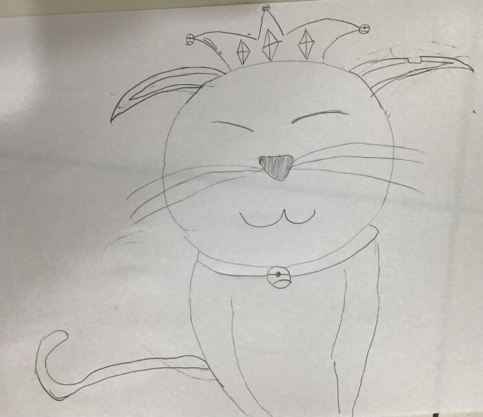 I’m Not Good At Drawing So This Is My Cat!she Is The Ruler Of This World And Her Name Is…bell!