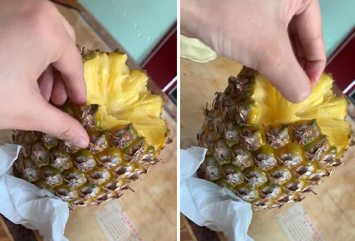 32+ Million People Can’t Stop Watching This Video Of How To ‘Correctly’ Eat Pineapples 32+ Million People Can’t Stop Watching This Video Of How To ‘Correctly’ Eat Pineapples