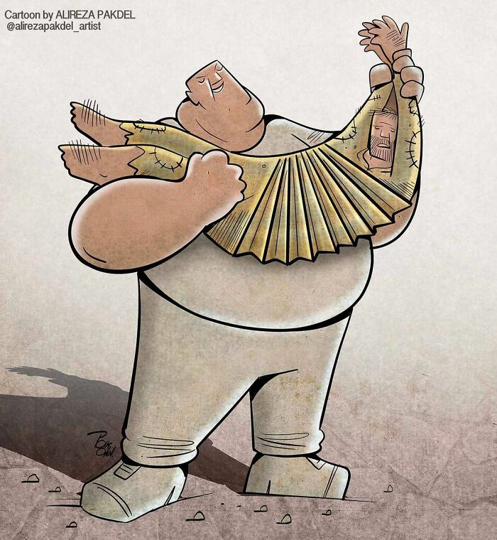 Iranian Artist Continues To Make Illustrations That Denounce Current Problems In Society (New Pics)