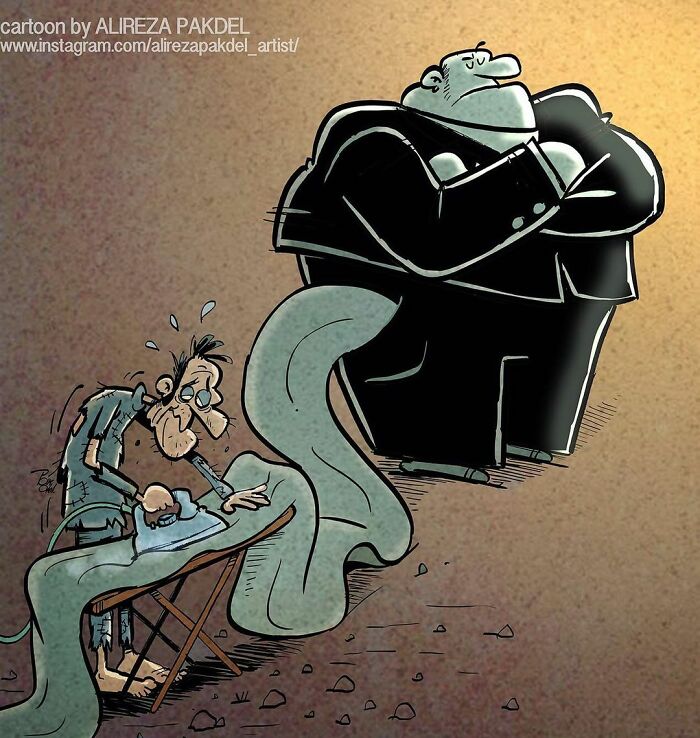 Iranian Artist Continues To Make Illustrations That Denounce Current Problems In Society (New Pics)