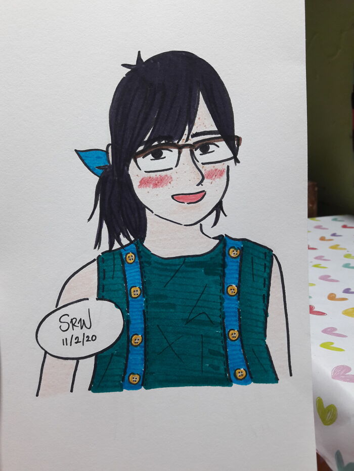 I Drew It Last Year But I Forgot To Coloring My Tanned Skin