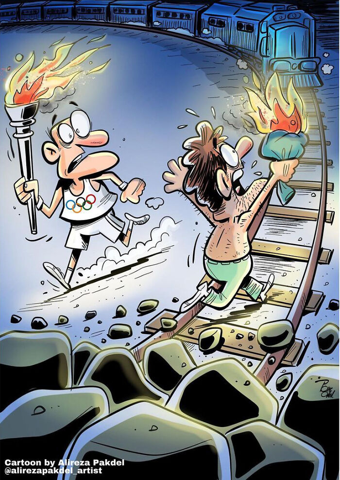 Iranian Artist Continues To Make Illustrations That Denounce Current Problems In Society (New Pics)