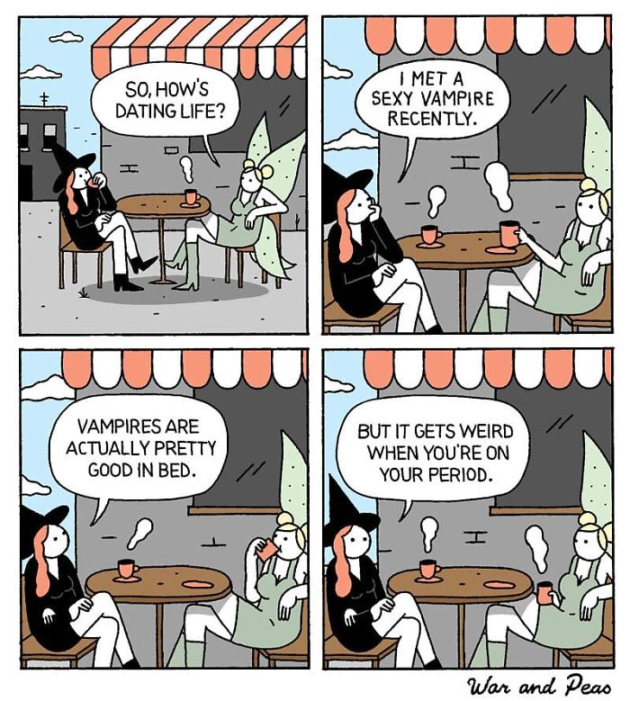 Dark But Funny Comics By War And Peas