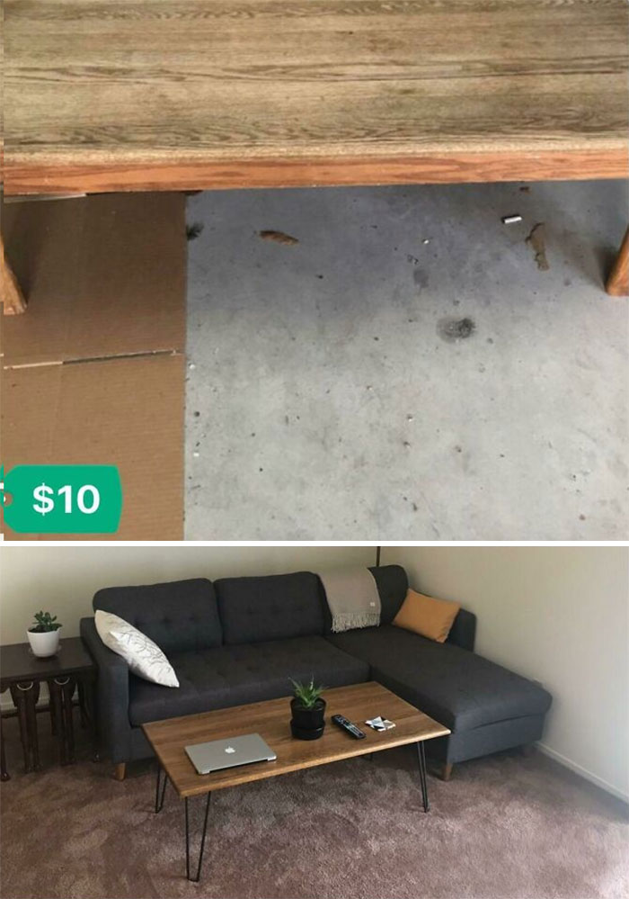 Protip, Throw Hairpin Legs On Any Piece Of Wood To Instantly Upgrade Your Furniture