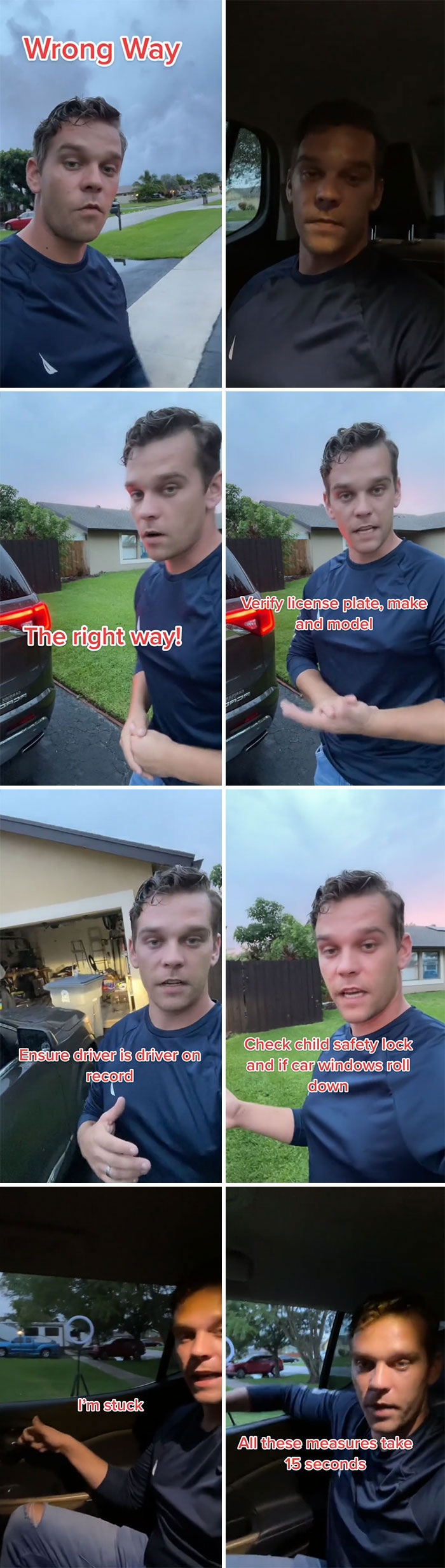 Right And Wrong Way Of Getting Into Uber/Lyft/Cab