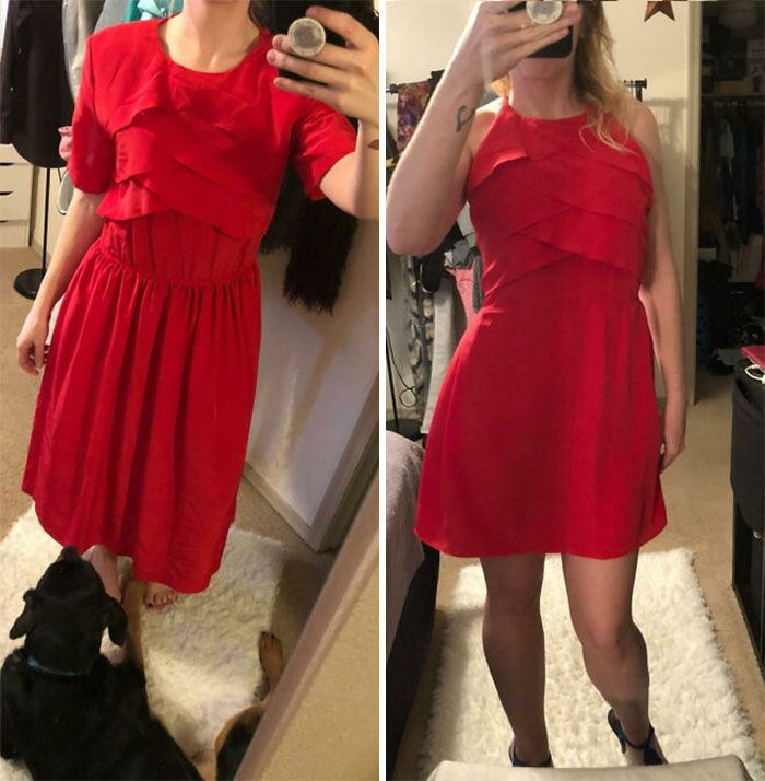 Another $1 Goodwill Dress Overhaul!