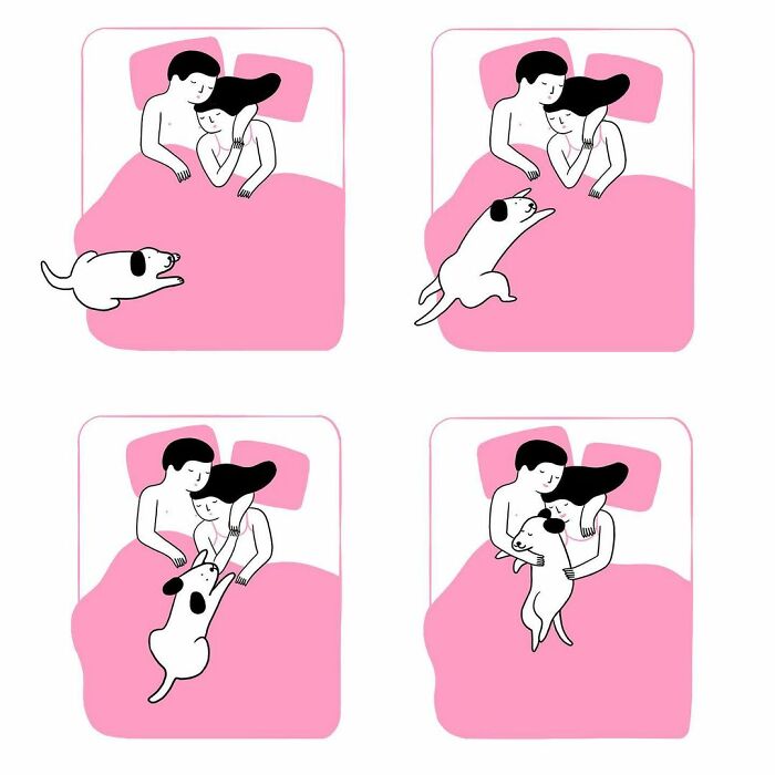 Artist Expresses All His Love For Cats And Dogs In Adorable Minimalist Illustrations (26 Pics)