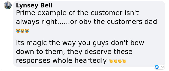 A viral comment praising a tattoo parlor's response to a customer's dad who ignored instructions.