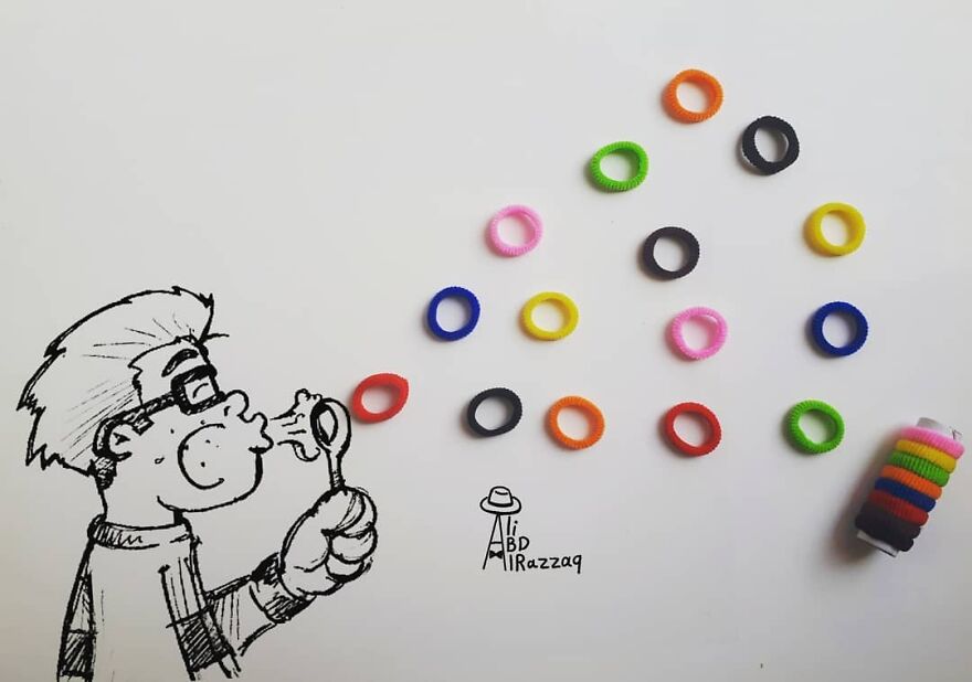 I Draw Interactive Illustrations Using Everyday Objects