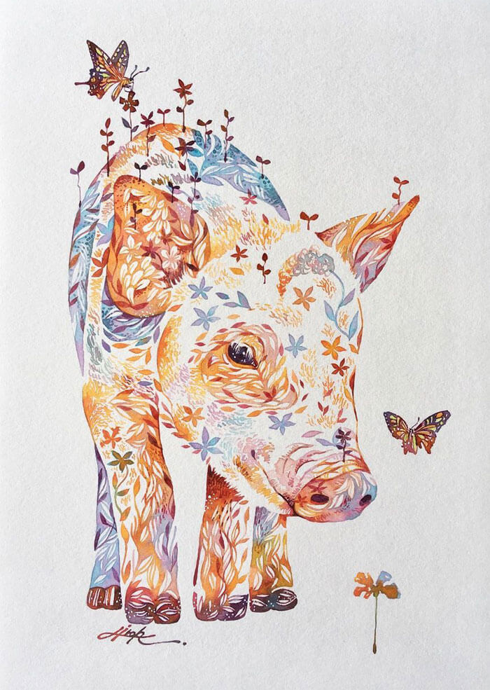 Watercolor-Art-Animals-Hiroki-Takeda