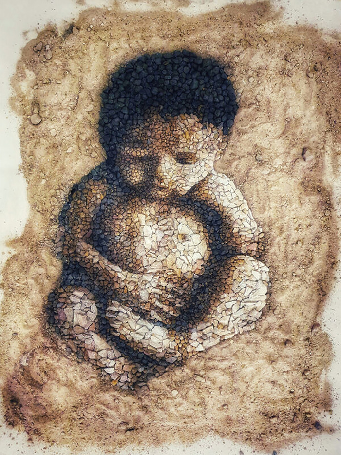 Justin Bateman's Pebble Mosaics