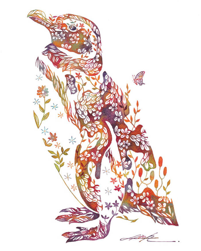 Watercolor-Art-Animals-Hiroki-Takeda