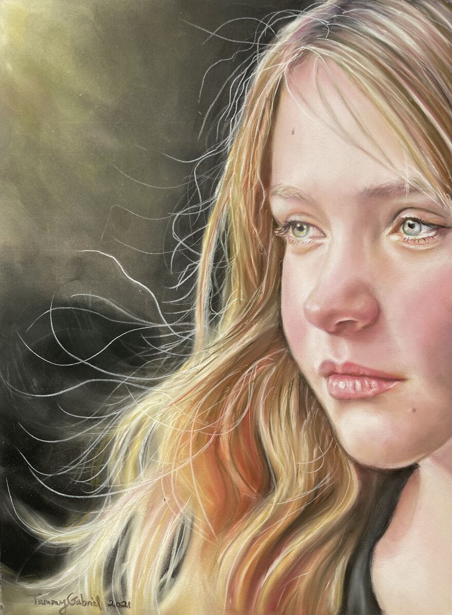 I Create Emotive Pastel Portraits