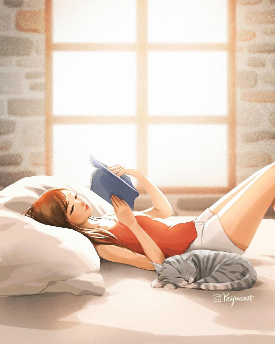 Artist Proves In His Illustrations That The Presence Of Animals Makes Everything Adorable (28 Pics)