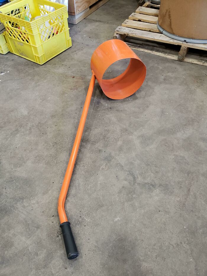 Found From Set Dec On Film Set, No One Knows What This Is. Handle Is About Three Feet, Circle Is Around 10" Diameter