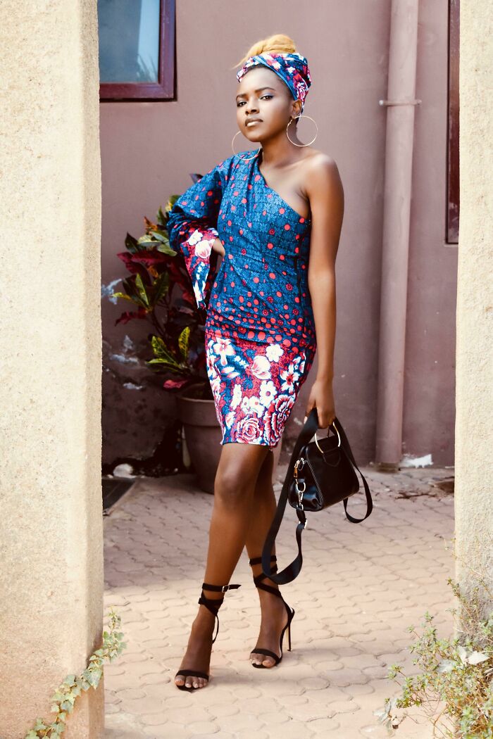 Now My Fear Is By The End Of Lockdown I’ll Have Too Many Clothes. Dress I Made From Ankara/Kente Fabric. Self Drafted(No Pattern)