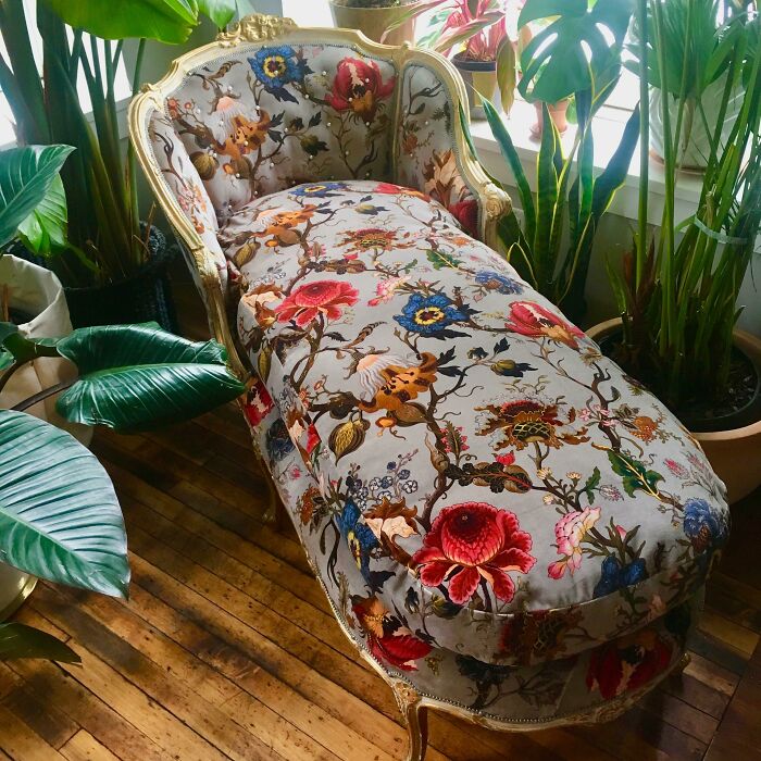 Just Finished Reupholstering This Bad Boy. The Cushion And Decking Are Sewn And Drafted From The Original Pattern