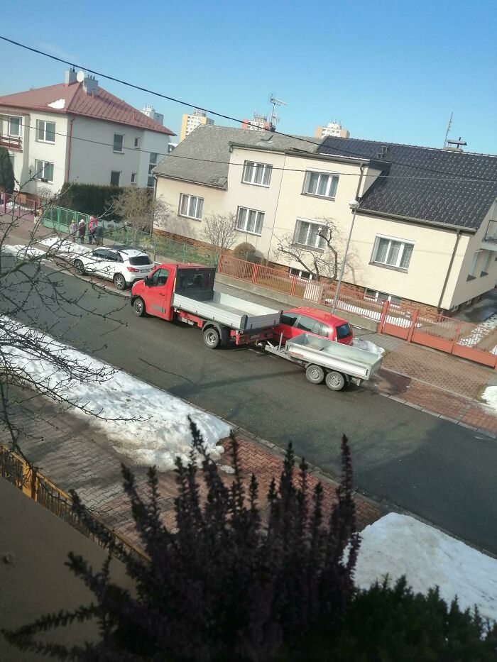 My Neighbour Think This Parking Spot Belongs (It Really Doesn't) To Him And Does This To Everyone Who Parks There