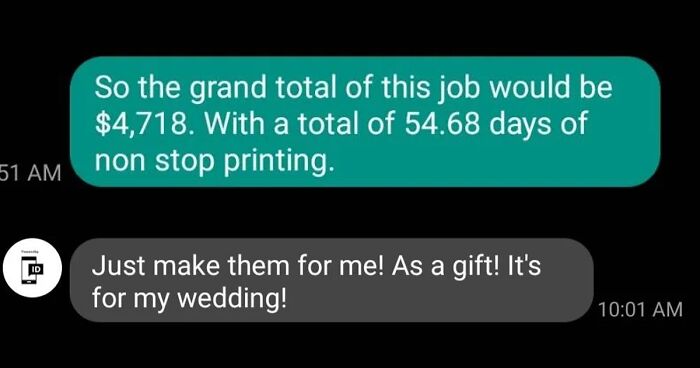 Entitled Bride Believes This Stranger Owes Her A Custom Order Done For Free, Gets Livid When He Refuses
