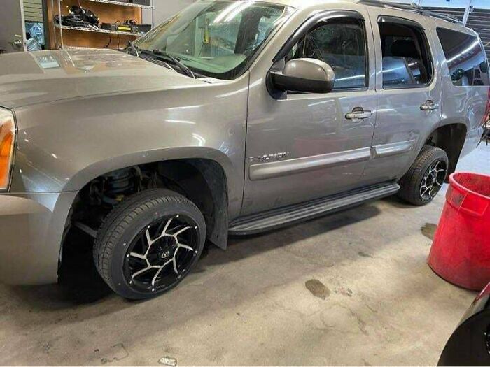 C/S Ordered Wheel Package Online. Now Requesting Window Tint To Be Hidden From All The Crazy Looks He Gets In Traffic