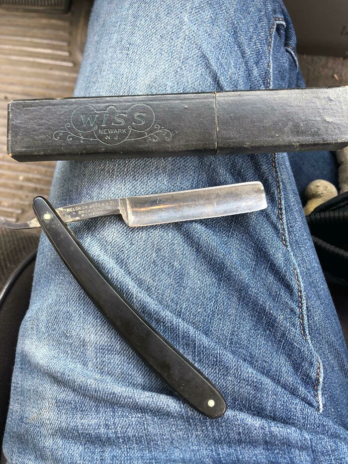 Found This In The Wall While Gutting My Bathroom. Still Sharp!