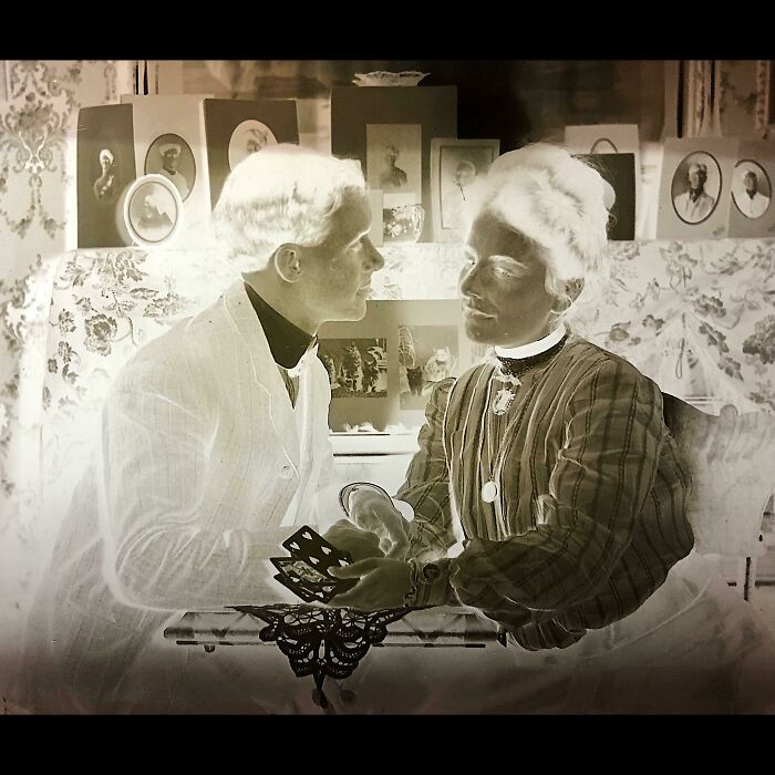 Beautiful Glass Negative From The Late 1800s, I Love Seeing The Photos In The Background